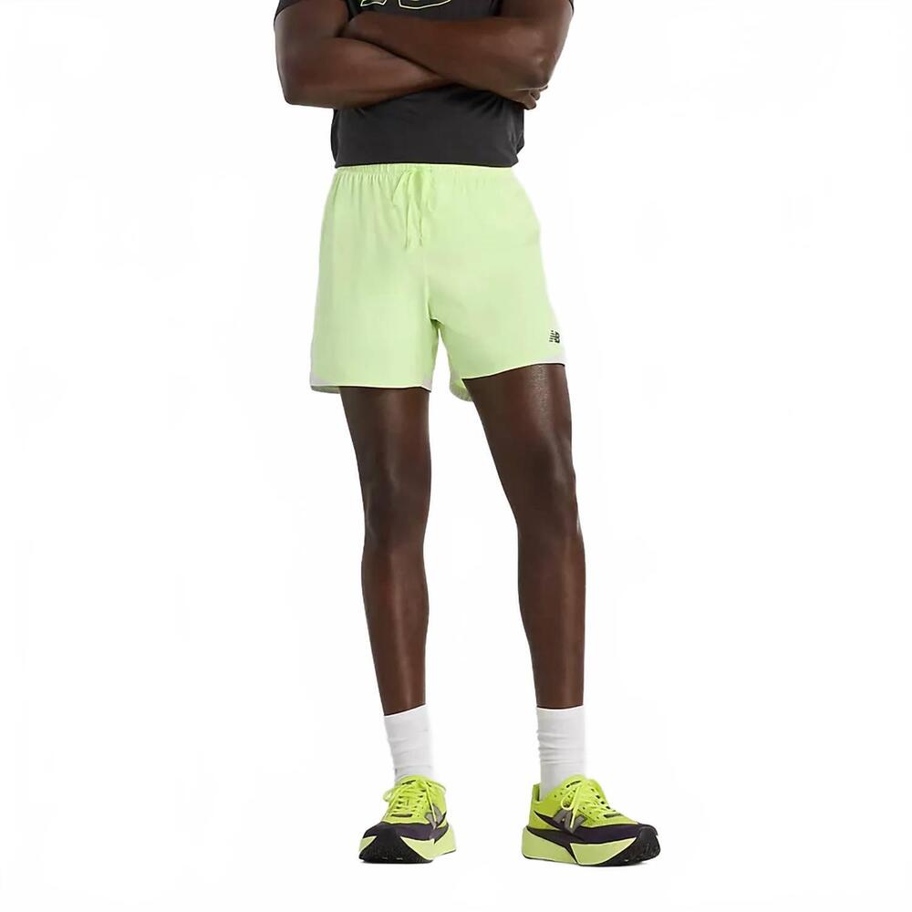NEW NEW BALANCE rc essential athletics run short - 5" in afterglow with slate gr